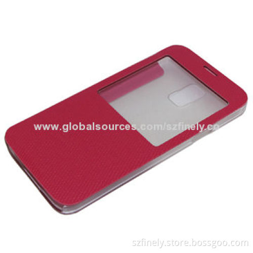 Leather Case for Samsung Galaxy S5 with Big View Window